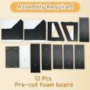 Marquee Letters Black Birthday Decorations: Large 4 Feet Tall Light Up Letters for Party Decor Big Foam Cardboard Letter &