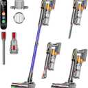 Cordless Vacuum Cleaner, 650W 55KPA 70Mins Vacuum Cleaners for Home, Stick Vacuum with 1.8L Cup, Anti-Tangle, 8-Stage Filter System, Green Light for Pet Hair, Carpet, Floor