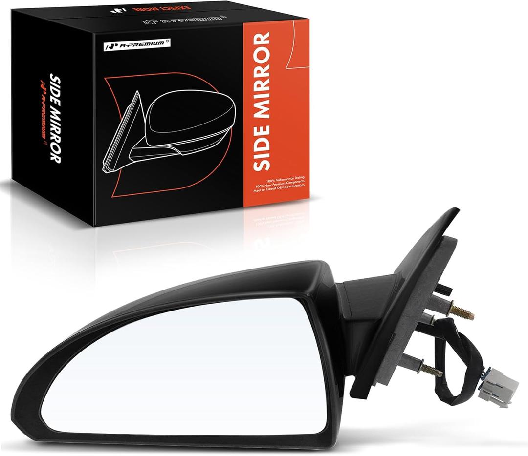 A-Premium Left Driver Side Power Door Mirror - Compatible with Chevrolet Impala 2006-2013, Impala Limited 2014-2016 - Non-Heated, Non-Folding, Black - Outside Rear View Mirror - Replace# 20759191