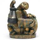 Turtle Solar Powered Outdoor Garden Statue, Resin Statue with Solar Light Lantern, Decorative Lawn, Yard Outdoor Turtle Decoration. Unique Home Decoration, Gifts for Women,Mom on Mother's Day