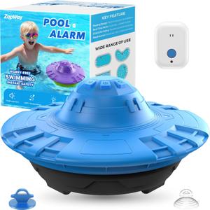 Pool Alarm with Indoor Receiver, 110dB Ultra Loud Floating Alarm for Inground & Above Ground Pools, Adjustable Sensitivity for Backyard Water Safety with Children & Pets, Navy-Black