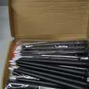 Macarrie 24 Packs Flameless Taper Candles Battery Operated Fake 11 Inch Long Candlelight LED Flameless Candlesticks Flickering Tapered for Spring Summer Wedding(Black)