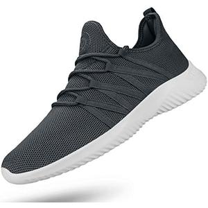 Feethit Mens Slip On Running Shoes Breathable Lightweight Comfortable Fashion Non Slip Sneakers for Men Cs05 Dark Grey Size 10.5 