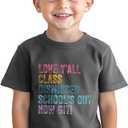 Last Day of School Shirt for Kids Toddler Boys Girls Summer T-Shirts Tops Funny Graphic Tee Short Sleeve 3-8 Years (Black)