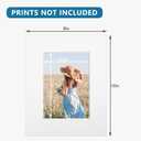 Somime 25 Pack White Picture Mats - 8x10 Pre-Cut Mats for 5x7 Photos - White Core Bevel Cut Frame Matte, Acid Free, Ideal for Frames, Artwork and Prints