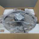 RGB Ceiling Fans with Lights, 20" Fandelier Low Profile Ceiling Fan with Light, Modern Flush Mount Ceiling Fan Light with Remote/APP Control, Bedroom Chandelier Fan Fixture for Indoor(Black)