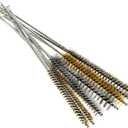 YXQ 12Pcs Tube Brush Kit Stainless Steel/Brass Round Wire Pipe Cleaner Long-Handle Metal Bristle Cleaning for Auto Parts, Bottles, 12 inch X 6mm/8mm/10mm/12mm/15mm/20mm