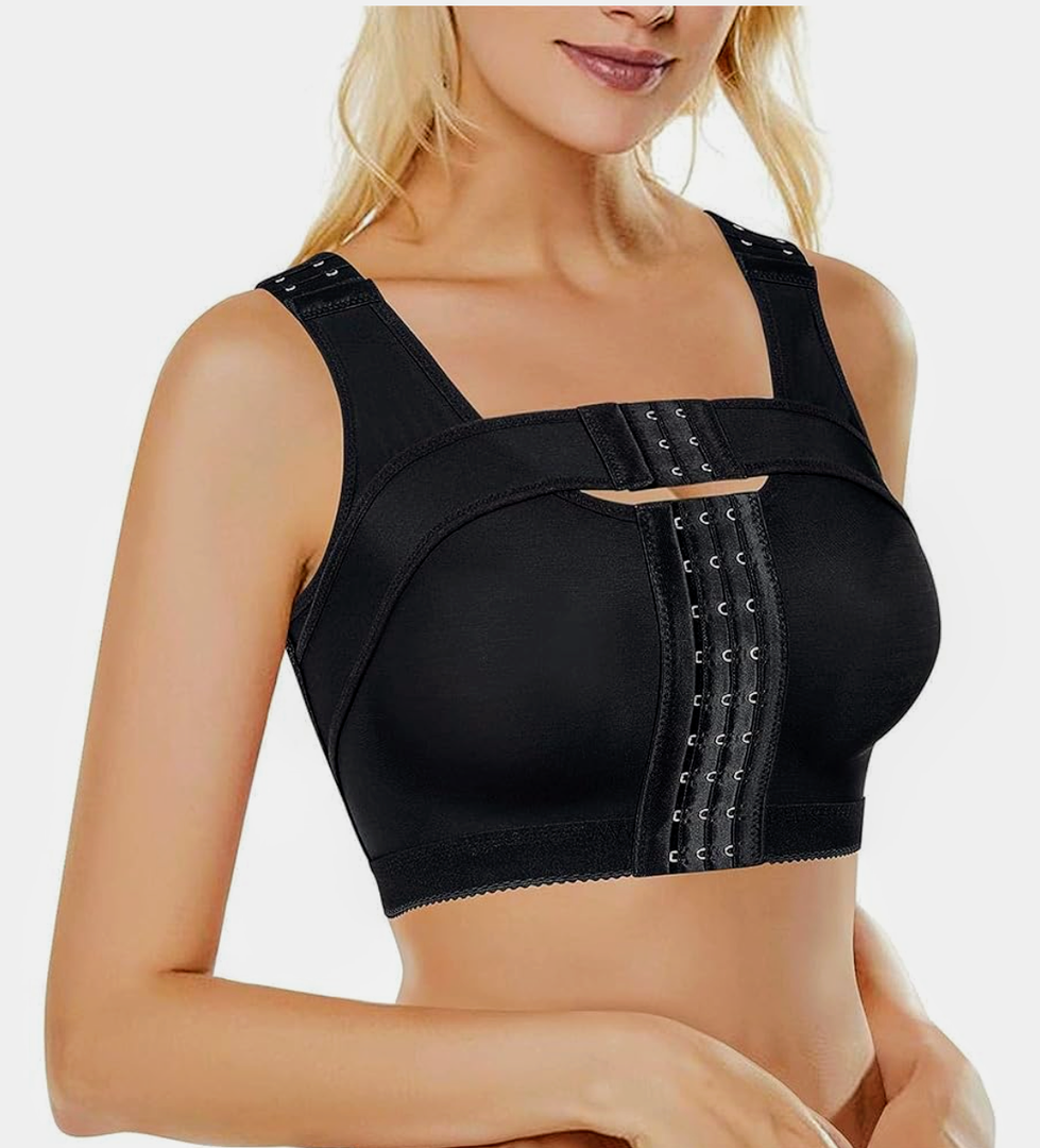 BRABIC Womens' Front Closure Post-Surgery Posture Corrector Bra Shaper Tops with Breast Support Band Size XL