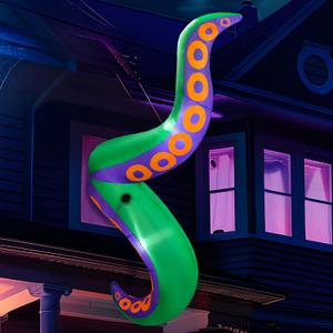 Joiedomi 7.2 FT Halloween Inflatables Octopus Tentacle Outdoor Decorations, Octopus Tentacle with Build-in LEDs Window Decoration Halloween Inflatables with Light Blow Up for Yard Party Decors Outside