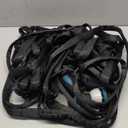 Non-Expandable Garden Hose 100feet, Flexible Water Hose with 10 Function Hose Nozzle, Lightweight, Tangle Free, Rust Proof for Yard (Black)