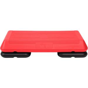 The Step Circuit Size Aerobic Platform, Circuit Size Steppers for Exercise with Risers for Adjustable Home Workout, Stair Stepper for Exercise and Home Gym (Red)