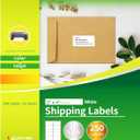 2 x VZCPYTPM 2x4 Shipping Labels Printable White, 250 Address Labels for Printer, Laser & Inkjet Compatible Customized Stickers, Blank Shipping Labels for Mailing, File Folders, Office & Home Organization