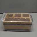 PTSTING Silverware Caddy Wood Utensil Holder Paper Plate Dispenser Silverware Utensil Caddy Cutlery Flatware Organizer Box for Spoons Forks Plates Napkins (Brown)