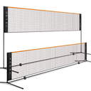 aulbony Pickleball Net Volleyball Net Outdoor Height Adjustable 17ft/10ft x 7.2ft Badminton Net Backyard Game Tennis Portable for Junior Kid Soccer Pool Sports High School