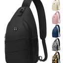 Pritent Crossbody Bags for Women Men Trendy Sling Bag Bakpack Casual Chest Bag with Convertible Shoulder Strap Travel Cross Body Bag for Hiking Traveling Outdoors, Medium