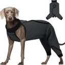 ROZKITCH Dog Surgery Leg Sleeve Rear Legs, Male Female Pet Prevent Licking Wound Elbow Knee Protector, Dog Recovery Suit Cone Collar Alternative Pants Shirt for Wound Heal Wrap Grey 2XL