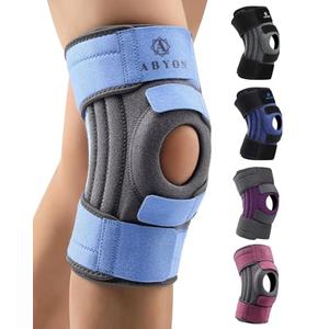 ABYON Knee Brace for Women & Men Meniscus Tear, ACL, Arthritis, Knee Support with Triple Side Stabilizers and Adjustable 360° Wraparound Strap for Maximum Knee Pain Support and Fast Recovery, M