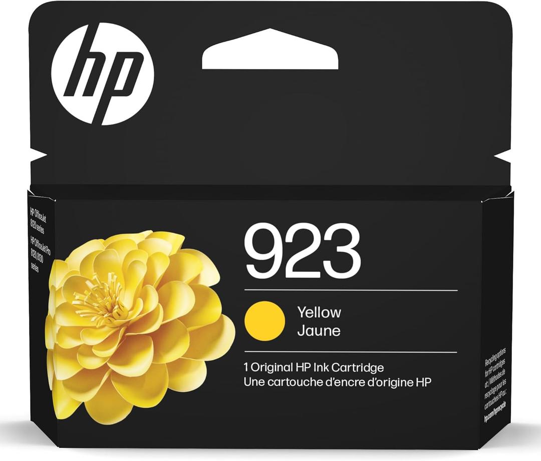 HP 923 Yellow Ink Cartridge | Works OfficeJet 8120 Series, OfficeJet Pro 8130 Series | Eligible for Instant Ink | 4K0T2LN