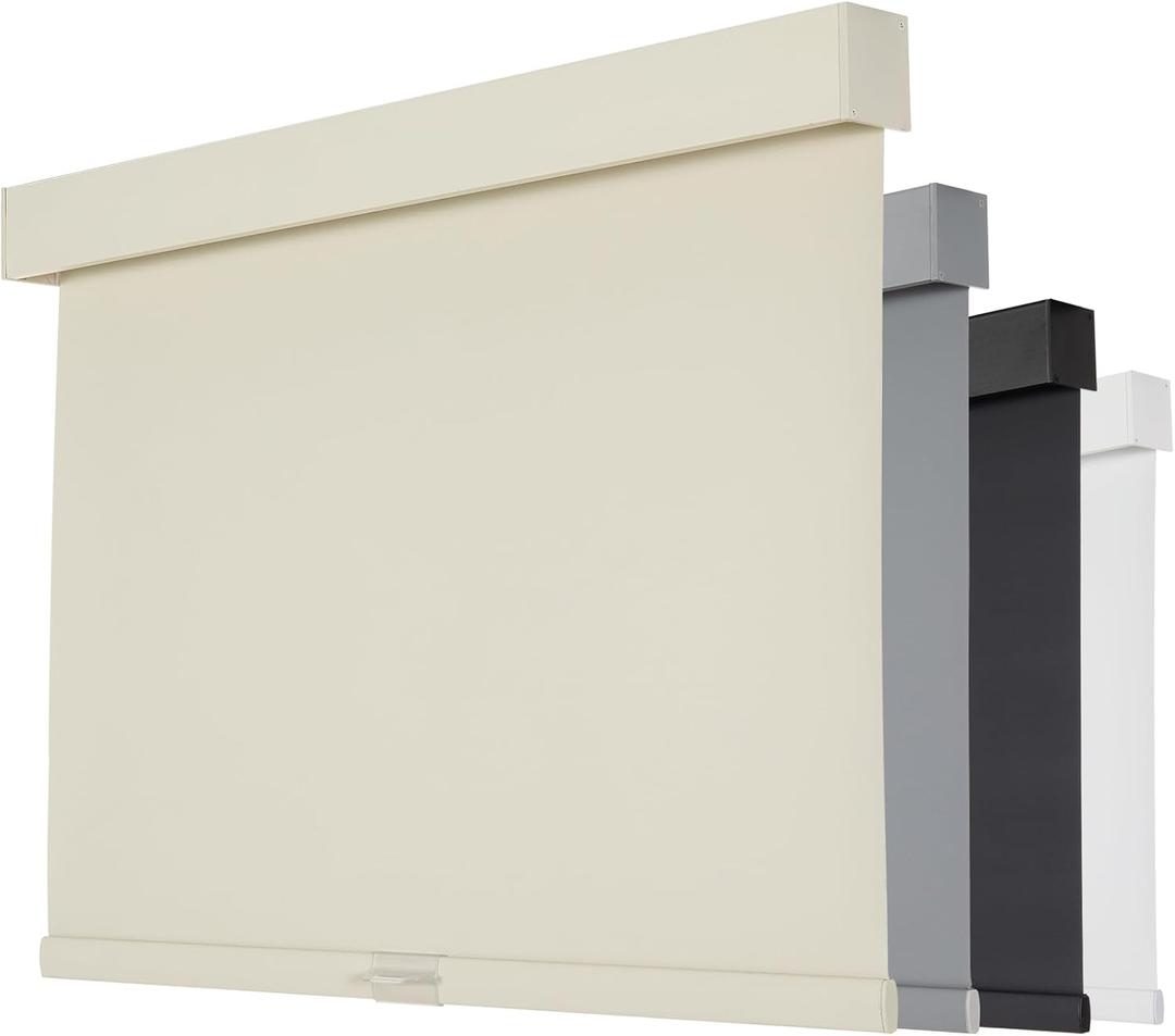 Persilux Cordless Blackout Shades with Valance, Thermal Insulated Fabric Window Blinds for Windows, UV Protection Shades for Home and Bedroom (Beige,35.5"Wx72"H)