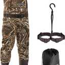 OXYVAN Duck Hunting Waders with 600G Rubber Boots Insulated,Neoprene Realtree MAX-7 Camo Fishing Chest Waders for Men and Women Size Men11/Women13
