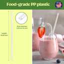 Glotoch Express 500 PCS Plastic Straws  10.2 Inch Long, 6mm Straws Disposable for Iced Coffee, Cola  Food-Safe, BPA-Free, Made in USA (500 Ct (Not Individually Wrapped))