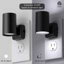 Led Night Light Plug in,Night Lights Plug into Wall Dusk to Dawn Sensor,20lm/40lm Adjustable Brightness,5700k Daylight,Dimmable Night Light for Hallway Bedroom Bathroom 2 Pack ETL-Certified