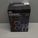 Bluetooth Speaker with 2 Rechargeable Wireless Microphone - Portable Party Speaker with Colorful Lights - Floorstanding Speakers Support TWS/AUX/USB/TF Card Ideal for Party,Home,Camping