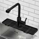 Kitchen Sink Splash Guard,1  PCS Silicone Tray for Kitchen faucets to Prevent Splash, Kitchen Supplies, Silicone Faucet Splash Catcher Draining Pad,for Kitchen, Bathroom, Bar, RV