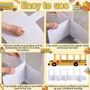 Threehoney 6 ft School Bus Cardboard Cutout Photo Prop Back to School Selfie Bus Party Decoration Welcome First Day of Schools Photo Booth Cutout Stand Decor Office Classroom Party Supplies