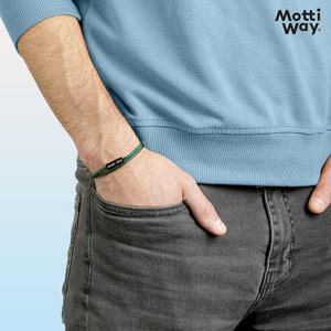 Nautical Durable Black Rope Cord Cuff Unisex Waterproof Bracelet with Magnetic Clasp for Men & Women, L