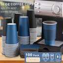 SIUQ 500 Pack 16 oz Disposable Coffee Cups with Lids and Sleeves, To Go Paper Cups, Hot & Cold Drinking Cups for Tea, Coffee, Water, Hot Chocolate, Paper Coffee Cups Ideal for Home,Cafes,Store