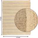 Chardin home 5x7 Natural Jute Cotton Hand Woven Area Rug