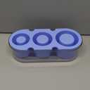 Ice Mold for Stanley Cup 30/40 Oz - Easy Fill and Release Without Touching Ice, Silicone Ice Cube Tray with Clear Lid and Bin for Freezer, Whiskey, Cocktail (Blue)