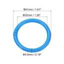 PATIKIL 1.6" OD 1.3" ID Loose Leaf Rings, 25 Pack Binder Ring Plastic O Rings for Book DIY Scrapbook Notebook, Pink