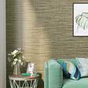 FunStick 24"x200" Grasscloth Peel and Stick Wallpaper Textured Brown Fabric Linen Wall Paper Roll Self Adhesive Removable Faux Grasscloth Contact Paper for Bathroom Bedroom Accent Wall Cabinet Drawers