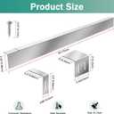 30" Stove Gap Filler, Kitchen Stove Gap Covers, Slide-in Range Rear Filler Kit for Most Brand Kitchen Stoves, Easy Install, Easy to Wipe (Silver)