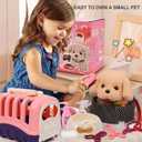 G.C 13Pcs Dog Toys for Kids Girls, Walking Barking Electronic Interactive Stuffed Dog Plush with Carrier & Accessories Toys Pretend Play Puppy Pet Care Playset, Gifts for Little Girls 3 4 5 6 Year Old