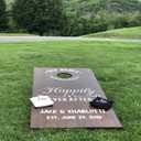 GoSports Wedding Theme Cornhole Bag Set - Includes 4 Black Mr Bags and 4 White Mrs Bags, One Size