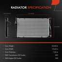 A-Premium Engine Coolant Radiator Assembly with Transmission Oil Cooler