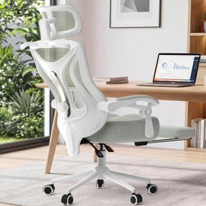 CYKOV Ergonomic Office Chair with Footrest, Reclining Mesh Back, 350 Lbs, 20 inches x 22 inches x 40 inches