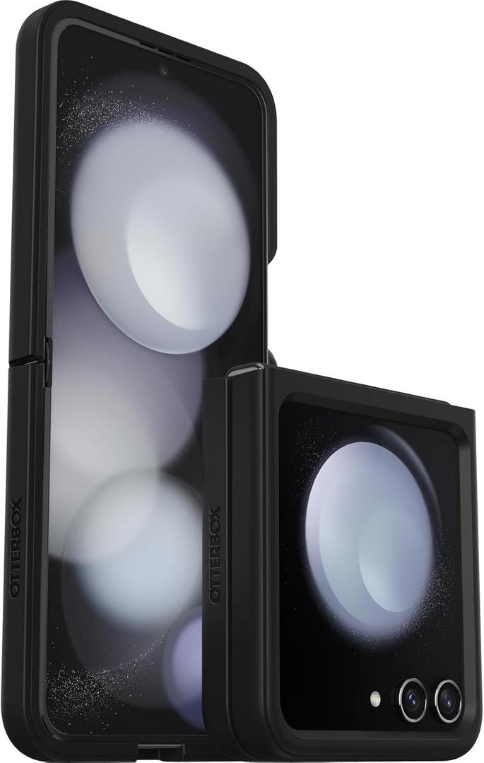 OtterBox Galaxy Z Flip5 Thin Flex Series Case - Black, Ultra-Slim, Hard Case with Soft Edges, 5G and Wireless Charging Compatible