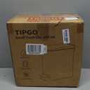 TIPGO Slim Bathroom Trash Can with Lid Soft Close, Step Pedal, 6 Liter / 1.6 Gallon Stainless Steel Trash Bin, Small Garbage Cans for Bedroom, Office, Kitchen (Matte Black)