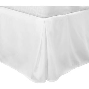 PiccoCasa Twin Size Pleated Bed Skirt, Bed Frame and Box Spring Cover - 16 Inch Tailored Drop Dust Ruffle Bedskirt, Wrinkle Free and Fade Resistance, Easy to Stall - White