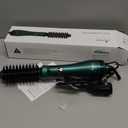 Aima Beauty Hair Dryer Brush, One Step Hair Dryer & Volumizing Hot Air Brush, 3 Heat/Speed Settings, Advanced Ionic Technology, Ceramic Coating, Nylon Pins & Tufted Bristles, Dark Green, 1000W, 125V
