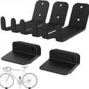 TORACK Wall-mounted Bike Pedal Hanger, Heavy Duty Horizontal Bike Rack for Garage Wall, Bike Display Stand for Wall, Holds Up to 70LBS (Pack of 3)
