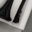 Roshtia 6 Pcs Eiffel Tower Vase Bulk 16 Inch Flute Vases Tall Glass Long Skinny Base Glass for Wedding Centerpiece Flowers Home Table Decorations Formal Dinners (Black)