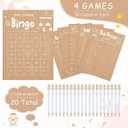 2 x Silipull 173 Pcs Baby Shower Advice Cards For Parents To Be, Advice and Wishes Cards Box for New Parents Fun Baby Shower Decorations Game Ideas with 20 Pencils for Boy Girl Bingo Game Idea(Kraft)