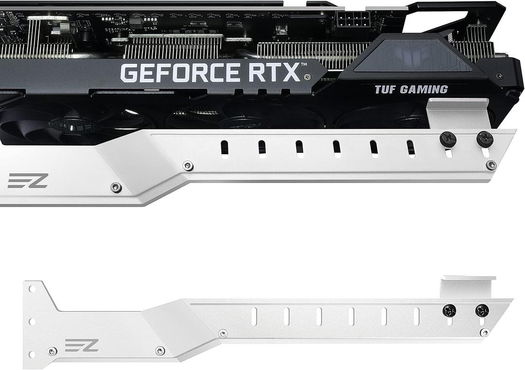 EZDIY-FAB GPU Holder Brace Graphics Card Support, Video Card Sag Holder/Holster Bracket Support AMD6700/Nvidia 3090 - 309EZ-White