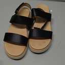 Coutgo Women's Arch Support Adjustable Strap Flat Sandals Size 9