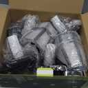 Dynaming 4 Pack Solar Flame Hanging Lights Outdoor, Halloween Solar Flickering Flame LED Garden Lanterns with 4 x 38 Inch Shepherd Hooks, Christmas Lighting for Lawn Patio Yard Pathway Driveway (Warm White)